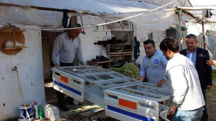 Büyükşehirden hasta yatağı yardımları sürüyor