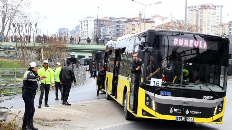Otobüsün camını kıran Beşiktaş taraftarları gözaltına alındı