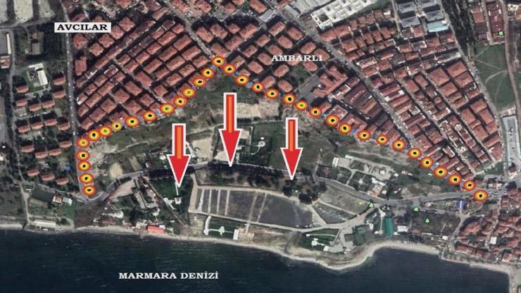 Avcılardaki yer kaymasına kazıklı önem