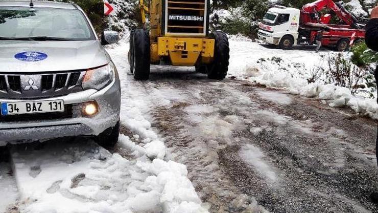 Aydında yüksek kesimlere kar yağdı