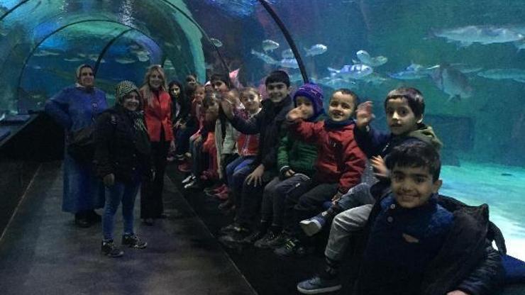 Bağlar Belediyesinden çocuklara akvaryum gezisi