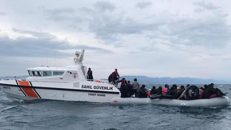 193 göçmen Çanakkale açıklarında yakalandı