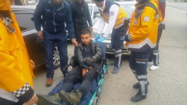 Otomobilin çarptığı bisikletli yaralandı