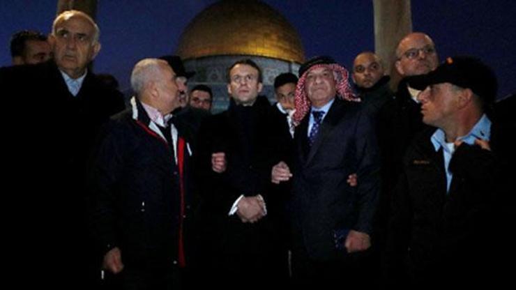 Fransa Cumhurbaşkanı Macron, İsrail polisi ile tartıştı