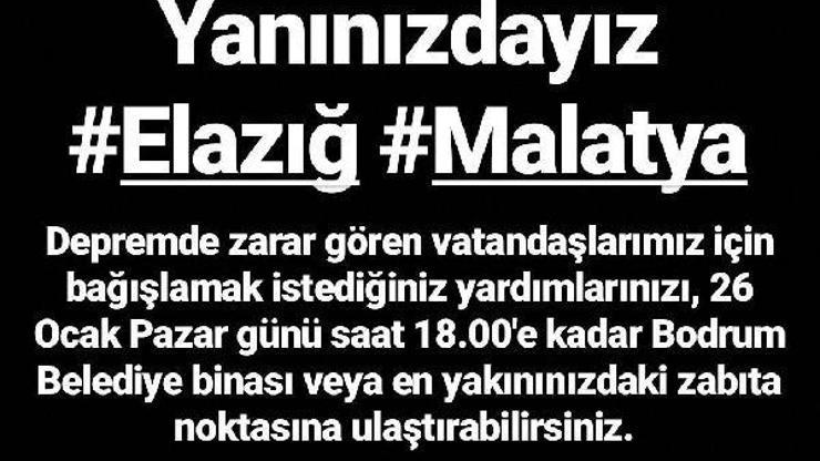 Bodrumda, Elazığ ve Malatyaya yardım için malzeme toplanıyor