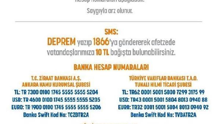 AFADdan Elazığ depremi için yardım kampanyası