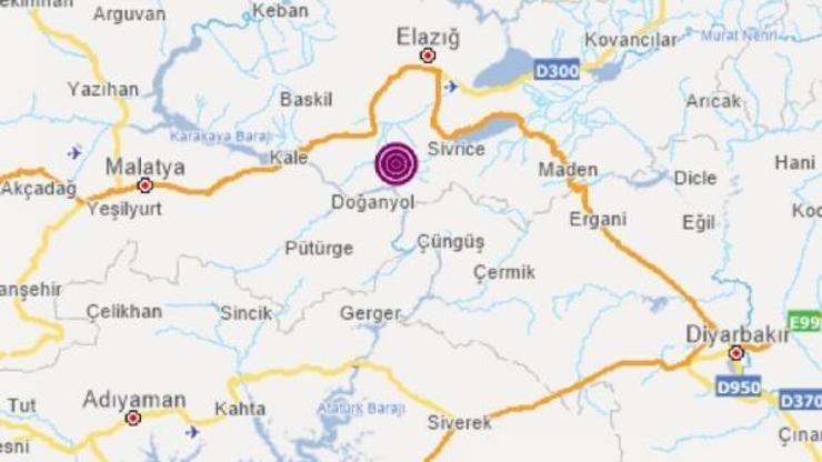 Elazığda 5.1 büyüklüğünde deprem