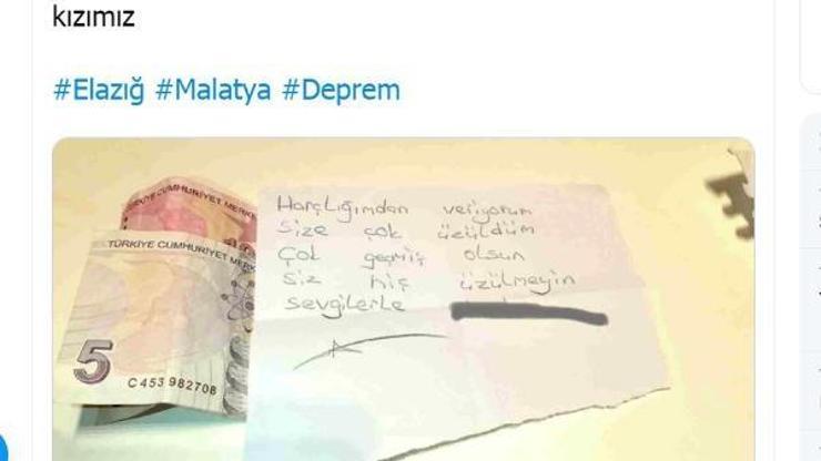 Depremzedelere harçlığını gönderen Nazlı: Yıkılan evleri gördüm, çok üzüldüm