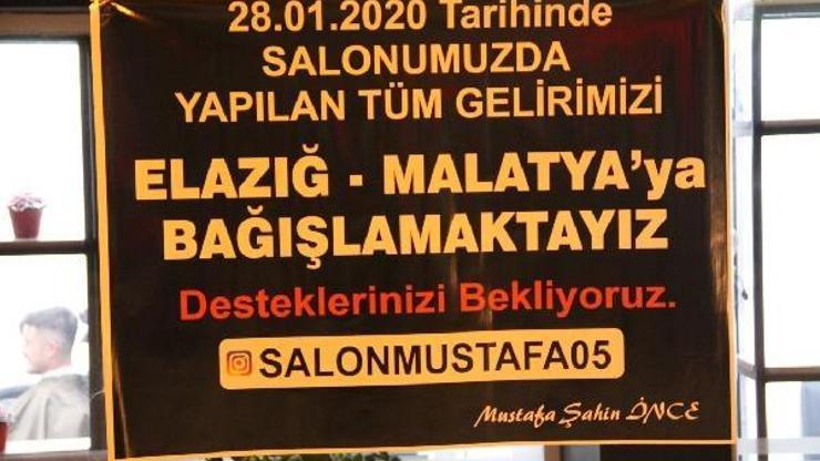 Amasyalı berber, günlük gelirini depremzedelere bağışladı