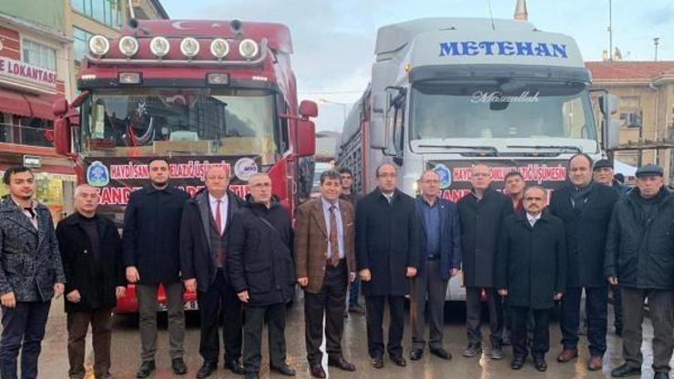 Sandıklıdan deprem bölgesine yardım