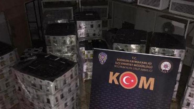 Bodrumda 7 bin şişe sahte içki ele geçirildi
