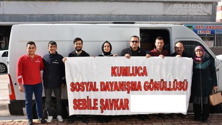 Kumlucalı gönüllüden depremzedelere yardım