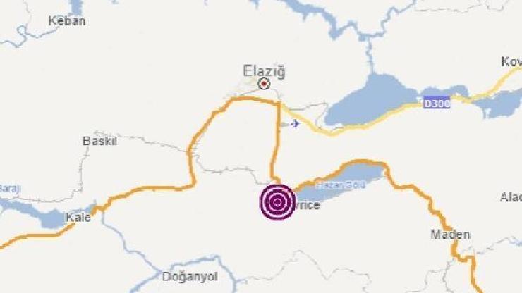 Elazığda 4.5 ve 4.2 büyüklüğünde iki deprem