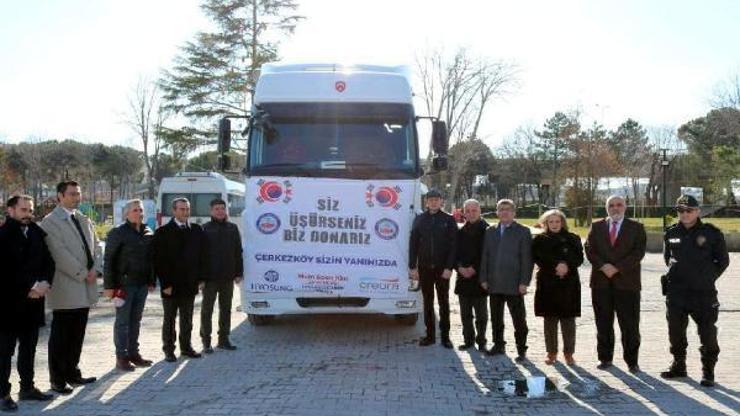 Çerkezköy’den ikinci yardım TIR’ı Malatya’ya gönderildi