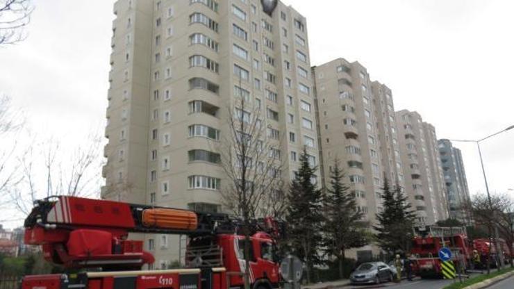 Ataşehirde 14 katlı apartmanda yangın