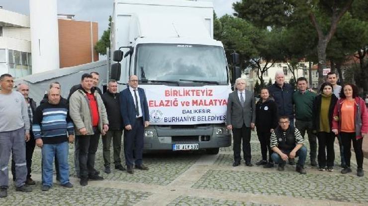 Burhaniye’den Malatyaya deprem yardımları yola çıktı