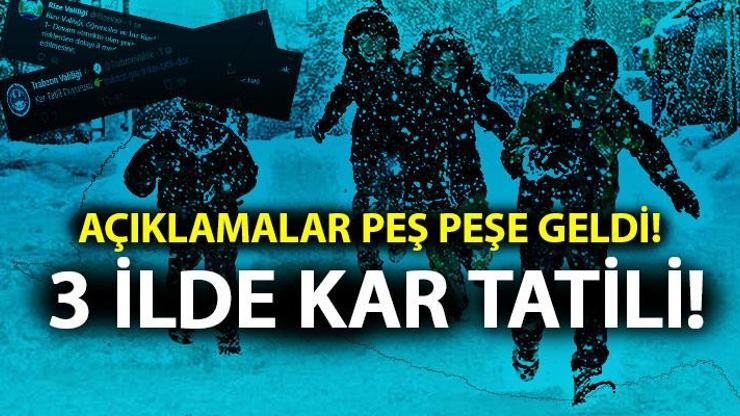 Trabzon ve Rize’de okullar tatil mi Son dakika kar tatili açıklaması…