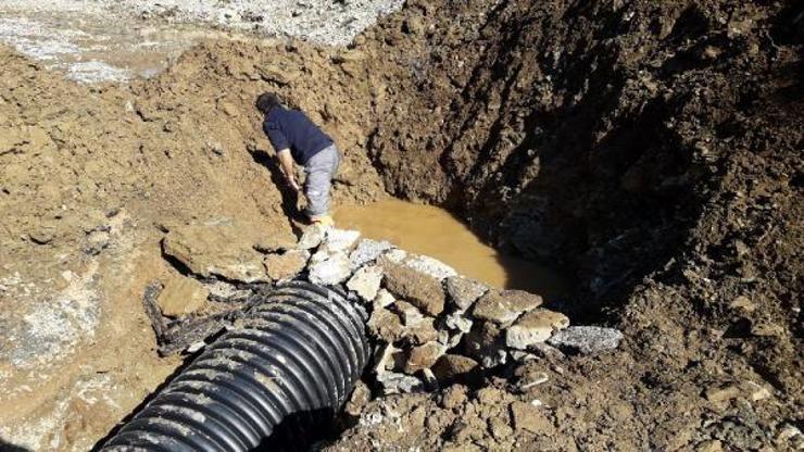 İbradıda yağmur suyu çalışması