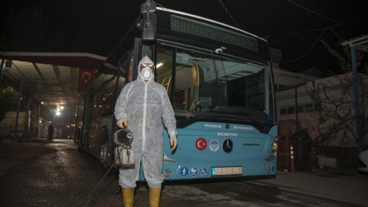 Belediye otobüslerine hijyen çalışması