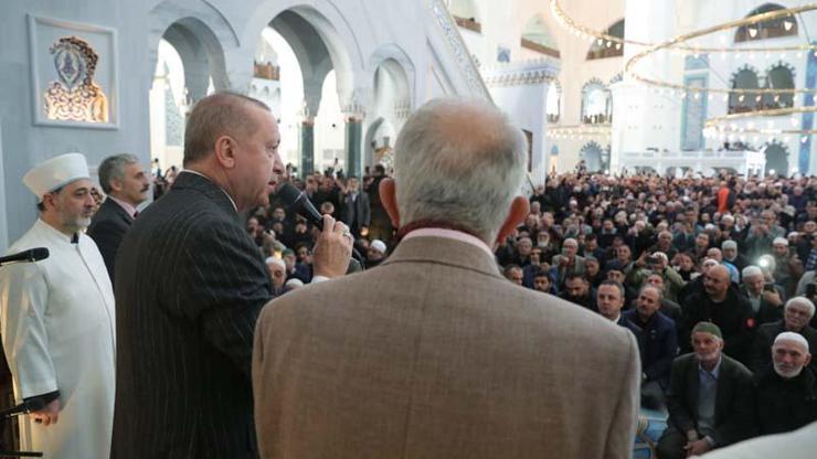 Cumhurbaşkanı Erdoğan, cuma namazının ardından cemaate seslendi
