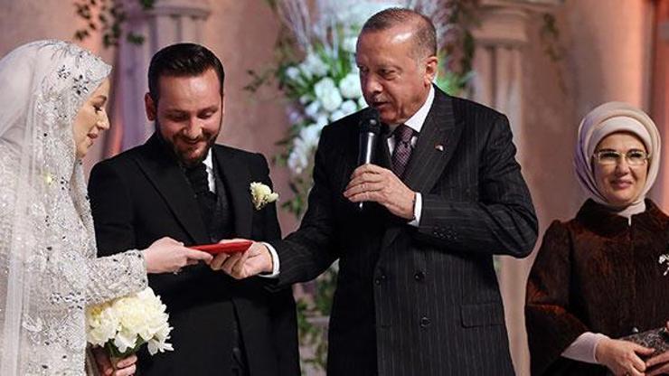 Cumhurbaşkanı Erdoğan yeğeninin nikah şahitliğini yaptı