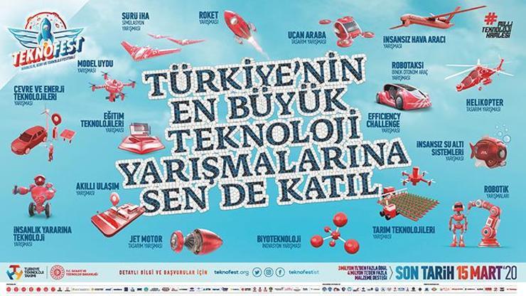 Teknofest 2020 Teknoloji Yarışmaları başvuruları 15 Marta kadar uzatıldı