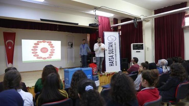 Öğrencilere sıfır atık anlatıldı
