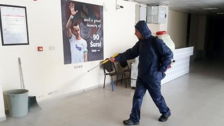 Bahçeşehir Okulları Stadyumunda dezenfeksiyon