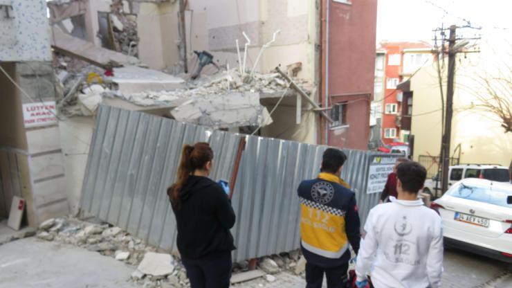 Bina yıkımında çökme: 1 yaralı