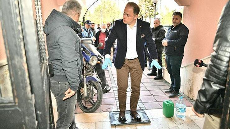 Beylikdüzü’nde 5 bin apartmana dezenfektan paspas dağıtıldı