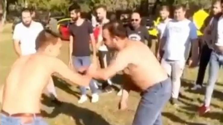 “Evde kalın” uyarısına rağmen ormanda güreş tuttular