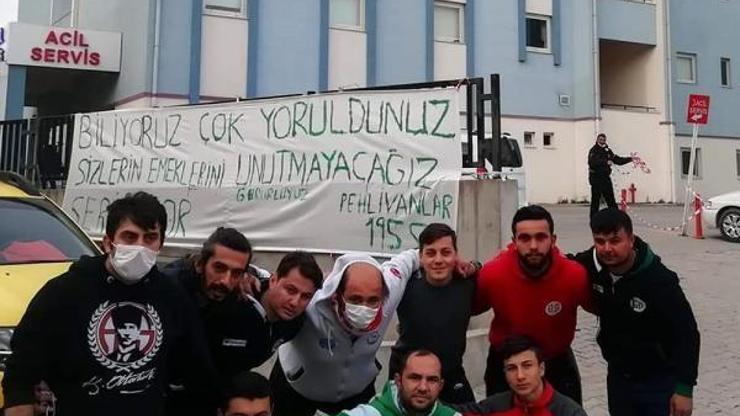 Taraftar grubundan sağlık çalışanlarına destek