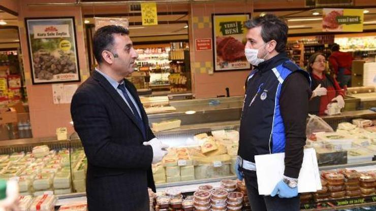 Altındağda marketlere koronavirüs bilgilendirmesi