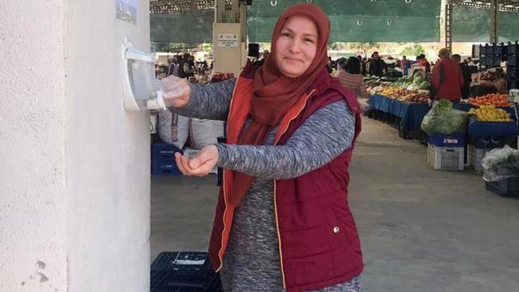 Pazar yerlerine el dezenfektanı