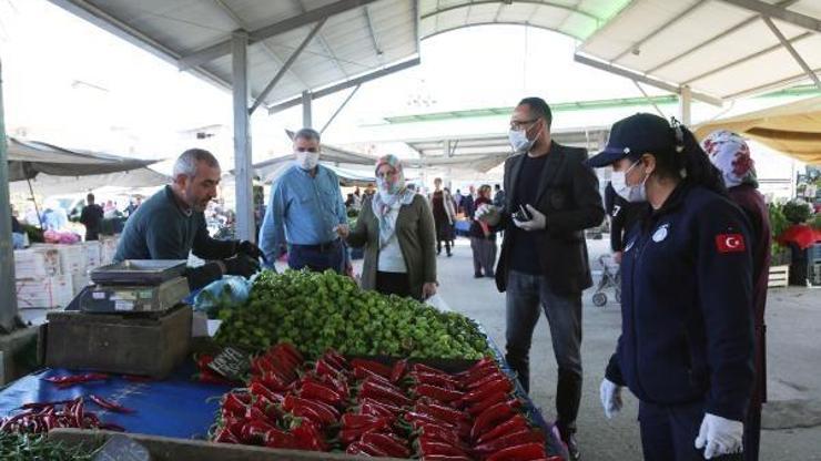 Zabıtadan pazar esnafına 3 metre uyarısı