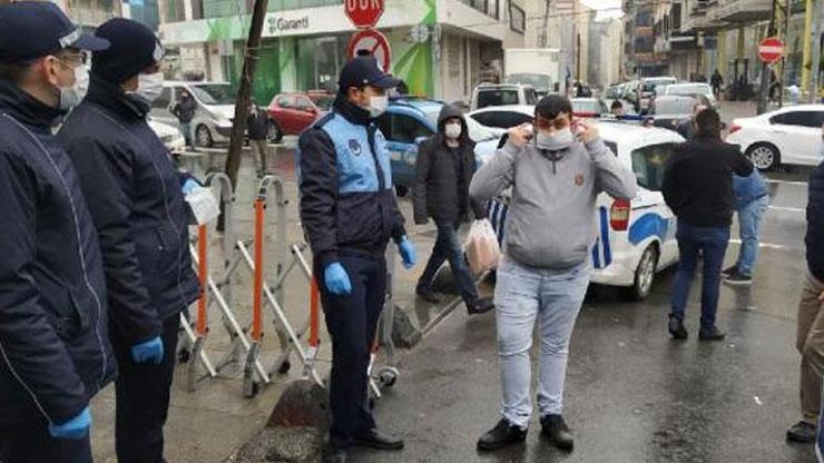 Pazarda maske ve eldiven denetimi