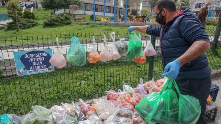 Yenimahallede ihtiyaç sahiplerine sebze ve meyve standı