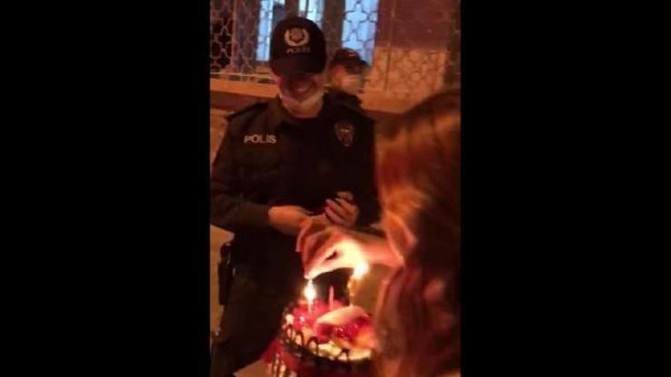Kavga ihbarına giden polise pastalı sürpriz