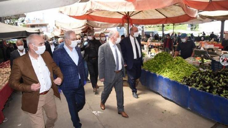 Vali Coşkun, semt pazarında denetim yaptı