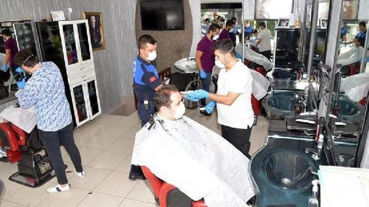 Çukurovada berberlere hijyen denetimi