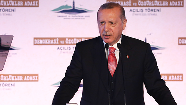 Cumhurbaşkanı Erdoğandan Demokrasi ve Özgürlükler Adası paylaşımı