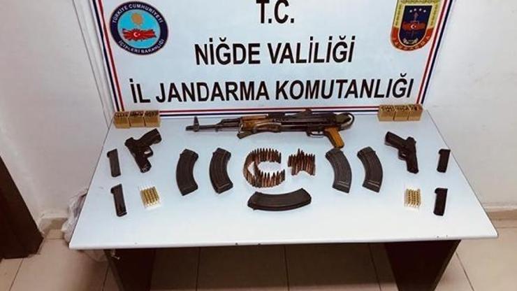Baskın yapılan evde uzun namlulu tüfek ele geçirildi
