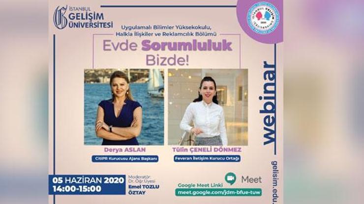 İstanbul Gelişim Üniversitesi öğrencilerinden webinar ‘‘sosyal izolasyon döneminde evde kadının rolü ve iş yaşamına etkisi’’