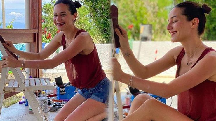 Sedef Avcı’dan yazlıkçı pozu