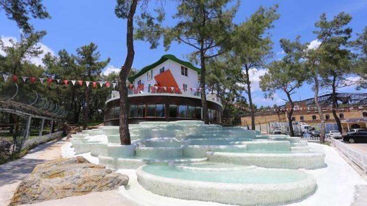 Dünyaca ünlü Pamukkale travertenleri Kepezde
