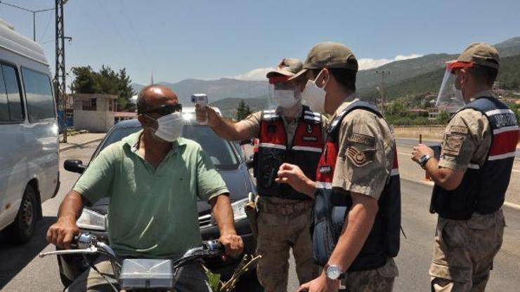 İslahiyede jandarmadan maske denetimi