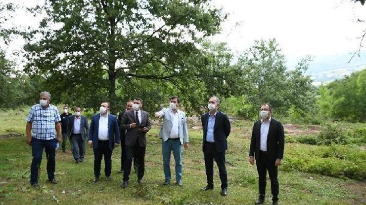 Doğal kaynak suyuyla traverten görüntüsü oluşturuluyor