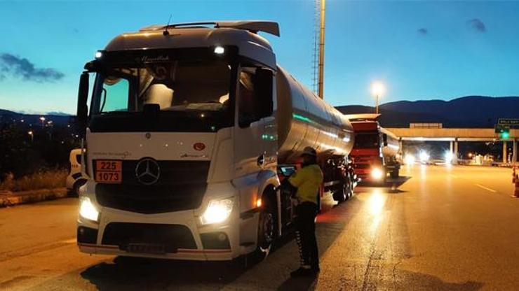 Yurt genelinde yük taşıyan araçlar denetlendi