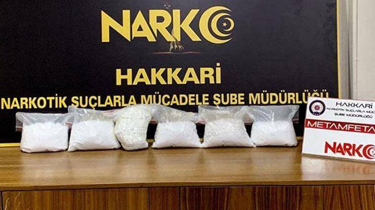 Hakkaride 3 kilo 340 gram sentetik uyuşturucu ele geçirildi