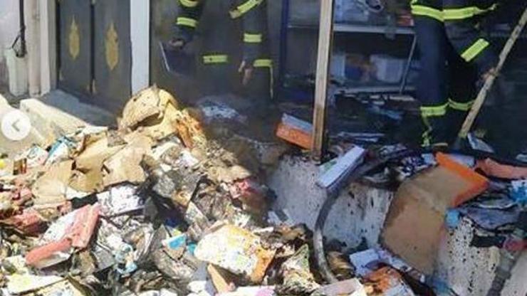 Adıyaman’da kırtasiye deposunda yangın